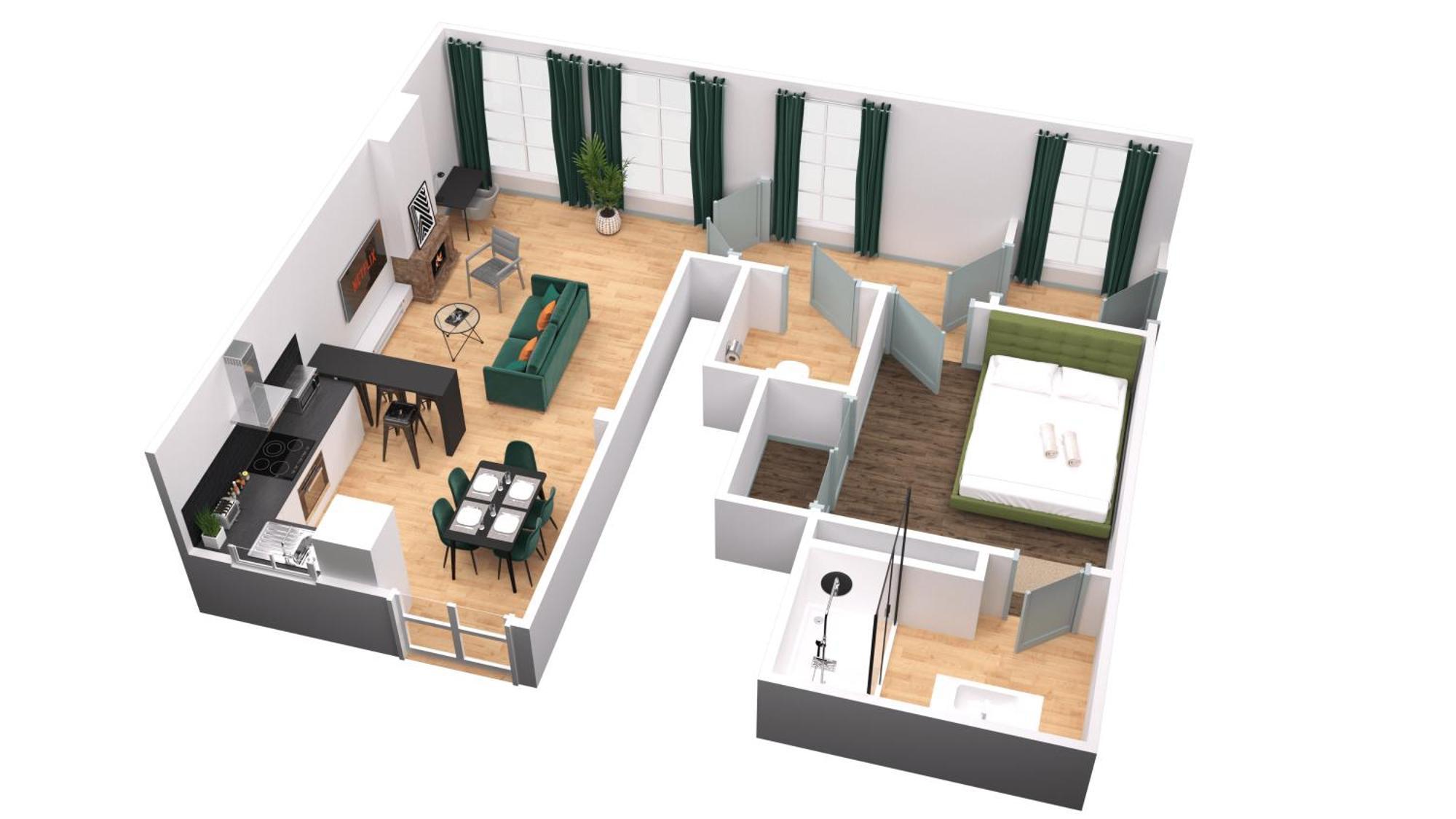 Lumineux T2, Spacieux, Hypercentre, Neuf, Wifi Apartment *